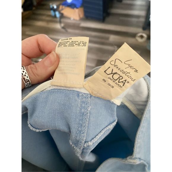 Max Mara Weekend Light Blue Denim Cotton Blend Washed Denim Midi Skirt Size 10 - Picture 12 of 16